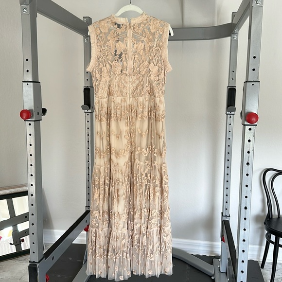 Tolani Relle Dress Beige Medium New - Picture 10 of 12